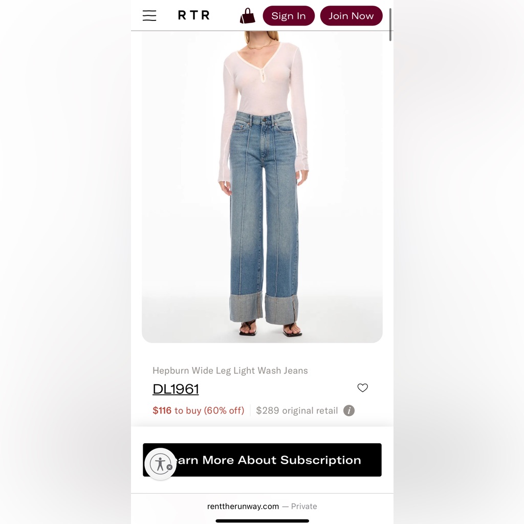 Dl1961 Hepburn Wide-Leg!